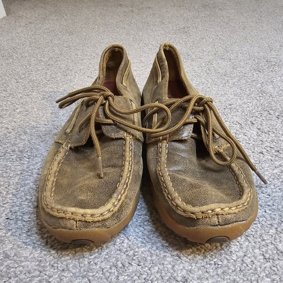 Twisted X Fair Isle Women's Size 9 Leather Boat  Loafers - Picture 4 of 10